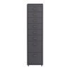 Archivador Móvil Kökar Con 8 Cajones 109x28x41 Cm Acero - Gris Oscuro [en.casa]