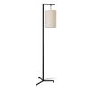 Lámpara De Pie Skaun 1x E27 60 W Tela Metal 161x42x42 Cm - Negro/beige [lux.pro]