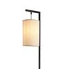 Lámpara De Pie Skaun 1x E27 60 W Tela Metal 161x42x42 Cm - Negro/beige [lux.pro]