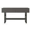 Mesa Consola Lappeenranta Con Estante Y 2 Puertas Metal/aglomerado 139x43x76 Cm - Antracita / Negro [en.casa]