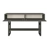 Mesa Consola Lappeenranta Con Estante Y 2 Puertas Metal/aglomerado 139x43x76 Cm - Antracita / Negro [en.casa]