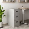 Archivador Rääkkylä Con 3 Cajones Acero 103x45x62 Cm - Gris [en.casa]