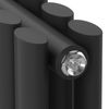 Radiador De Panel Nore De Diseño Doble Capa Tubular Acero 180x30 Cm - Negro  [neu.haus]