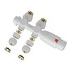 Juego Multibloque Para Radiador Gloppen Con Válvula Termostática Latón G1/2" - Blanco [neu.haus]