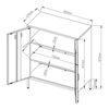 Armario Archivador Pyhäranta Acero 102x80x40cm - Blanco Mate [en.casa]