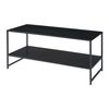 Mesa De Centro Ruokolahti Con Estante Acero 102x43x46cm - Negro Mate [en.casa]