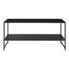 Mesa De Centro Ruokolahti Con Estante Acero 102x43x46cm - Negro Mate [en.casa]