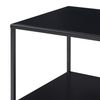 Mesa De Centro Ruokolahti Con Estante Acero 102x43x46cm - Negro Mate [en.casa]