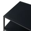 Mesa De Centro Ruokolahti Con Estante Acero 102x43x46cm - Negro Mate [en.casa]