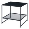 Mesa Auxiliar Ruokolahti Cuadrada Con Estante 51x51x51cm - Negro Mate [en.casa]