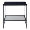 Mesa Auxiliar Ruokolahti Cuadrada Con Estante 51x51x51cm - Negro Mate [en.casa]