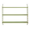 Estantería De Pared Strängnäs De 3 Niveles Acero 50x60x15 Cm - Verde Oliva [en.casa]