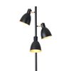 Lámpara De Pie Witney 3x E14 40w Metal 154xø25 Cm - Negro/dorado [lux.pro]