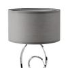 Lámpara De Mesa Torquay 1xe14 40 W Metal/tela  50xø30cm - Cromado/gris [lux.pro]