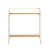 Estantería De Pared Bømlo 2 Niveles Acero/aglomerado 48x42x14cm - Blanco / Roble [en.casa]