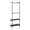 Perchero Burro De Pared Bremanger Con 2 Estantes 2 Barras Acero 162x60x26cm - Negro [en.casa]