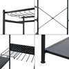 Perchero Burro Brønnøy Con Cesta Barras Acero 182x90x46 Cm - Negro [en.casa]