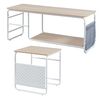 Juego De Mueble De Salón Dyrøy Con Mesa Auxiliar Acero Aglomerado - Blanco Roble [en.casa]