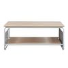 Mesa De Centro Dyrøy Con Estante Y Bolsa Acero 100x50x43cm - Blanco/roble [en.casa]