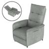 Sillón Relax Reclinable Savukoski Acero Poliéster 102x58x81cm - Gris Oscuro [en.casa]