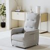 Sillón Relax Reclinable Savukoski Acero Poliéster 102x58x81cm - Gris Claro [en.casa]