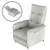 Sillón Relax Reclinable Savukoski Acero Poliéster 102x58x81cm - Gris Claro [en.casa]