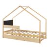 Cama Nido Infantil Sodankylä Con Cama Adicional 90x200cm - Madera/negro [en.casa]