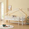 Cama Alta Cabaña Para Niños Sotkamo Pino 90x200 - Blanco [en.casa]