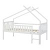 Cama Alta Cabaña Para Niños Sotkamo Pino 90x200 - Blanco [en.casa]