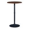 Mesa De Bar Vantaa Acero Mdf 100x60cm - Nogal/negro [en.casa]