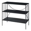 Consola Baarn Con 2 Estantes Metal 66x70x32cm - Negro [en.casa]