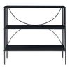 Consola Baarn Con 2 Estantes Metal 66x70x32cm - Negro [en.casa]