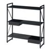 Soporte Para Plantas Berkelland 2 Cajas Extraíbles Metal 66x60x20 Cm - Negro [en.casa]