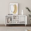 Mesa De Tele Kotka Con 2 Puertas Acero 113x40x58 Cm - Blanco [en.casa]