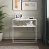 Mesa Consola Kuhmo Con Estante Adicional Metal 80x80x30 Cm - Blanco [en.casa]