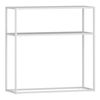 Mesa Consola Kuhmo Con Estante Adicional Metal 80x80x30 Cm - Blanco [en.casa]