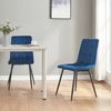 Juego De 2 Sillas De Comedor Lexnitz Terciopelo Y Metal 89x44x45cm - Azul Oscuro [en.casa]