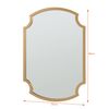 Espejo De Pared Aura Diseño Atractivo Mdf 80x55cm - Dorado [en.casa]