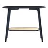 Mesa Consola Taivalkoski 100x35x80cm - Negro/ratán [en.casa]