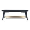 Mesa De Centro Taivalkoski 120x43x40cm - Negro/ratán [en.casa]