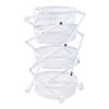 Carrito De Cocina Sørreisa Plegable Con 4 Cestas Redondas Acero 123xø38cm - Blanco [en.casa]