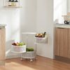 Carrito De Cocina Steigen Con 3 Cestas Redondas Acero 60xø33cm - Blanco [en.casa]