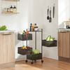 Carrito De Cocina Sunndal Con 4 Cestas Acero 80x27x27cm - Negro [en.casa]