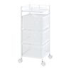 Carrito De Cocina Sunndal Con 3 Cestas Acero  65x27x27cm - Blanco [en.casa]