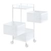 Carrito De Cocina Sunndal Con 3 Cestas Acero  65x27x27cm - Blanco [en.casa]