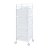 Carrito De Cocina Sunndal Con 4 Cestas Acero  80x27x27cm - Blanco [en.casa]