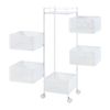 Carrito De Cocina Sunndal Con 5 Cestas Acero  95x27x27cm - Blanco [en.casa]