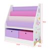 Estantería Para Niños Neda Con Decoración Marina 74x71x23cm Blanco/violeta/rosa [en.casa]