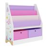 Estantería Para Niños Neda Con Decoración Marina 74x71x23cm Blanco/violeta/rosa [en.casa]