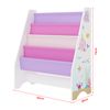 Estantería Para Niños Fisterra 4 Niveles Océano Aglomerado/poliéster 74x62x29 Cm Blanco/rosa [en.casa]